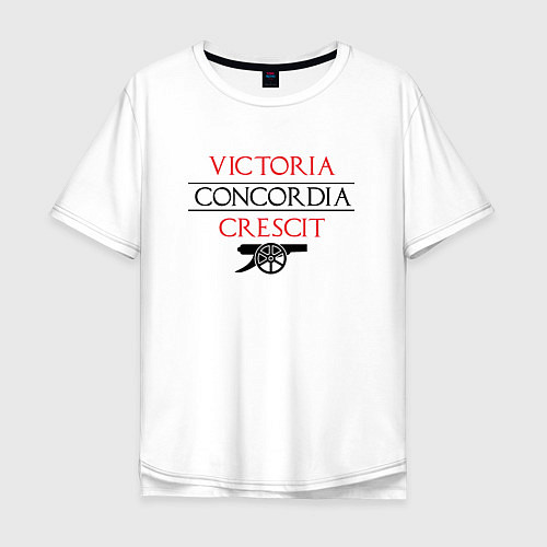 Мужская футболка оверсайз Arsenal: Concordia Crescit / Белый – фото 1