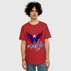 Футболка оверсайз мужская Washington Capitals: Ovechkin, цвет: красный — фото 2