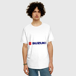 Футболка оверсайз мужская Suzuki, цвет: белый — фото 2