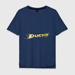 Футболка оверсайз мужская Anaheim Ducks: Selanne, цвет: тёмно-синий