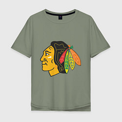 Мужская футболка оверсайз Chicago Blackhawks