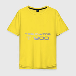 Футболка оверсайз мужская Терминатор Т-800, цвет: желтый