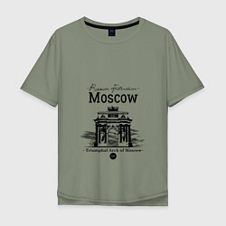 Футболка оверсайз мужская Triumphal Arch of Moscow, цвет: авокадо