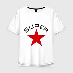 Футболка оверсайз мужская Super Star, цвет: белый