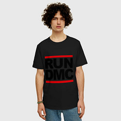 Футболка оверсайз мужская Run DMC, цвет: черный — фото 2