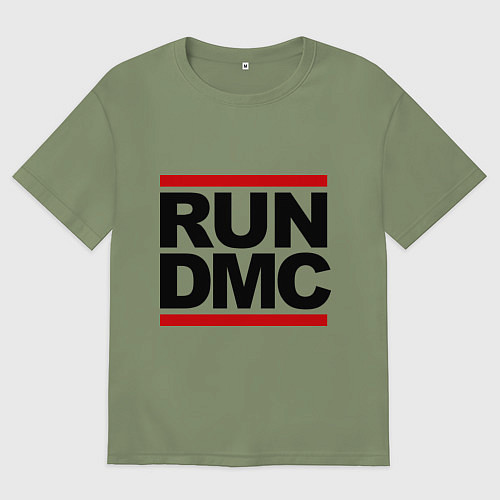 Мужская футболка оверсайз Run DMC / Авокадо – фото 1