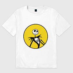 Футболка оверсайз мужская Nightmare before christmas, цвет: белый