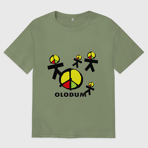 Мужская футболка оверсайз Olodum / Авокадо – фото 1