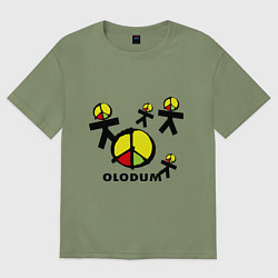 Футболка оверсайз мужская Olodum, цвет: авокадо