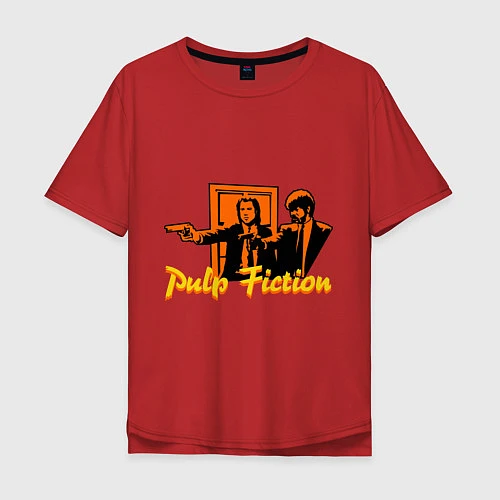Мужская футболка оверсайз Pulp Fiction / Красный – фото 1