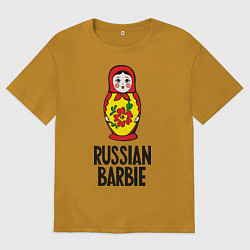 Мужская футболка оверсайз Russian Barbie