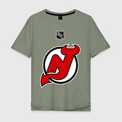 Футболка оверсайз мужская New Jersey Devils: Kovalchuk 17, цвет: авокадо