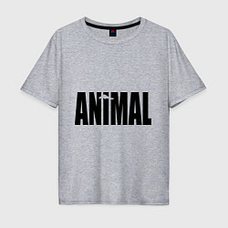 Футболка оверсайз мужская Animal, цвет: меланж
