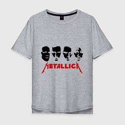 Мужская футболка оверсайз Metallica (Лица)