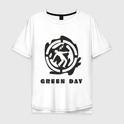 Мужская футболка оверсайз Green Day: Red Symbol