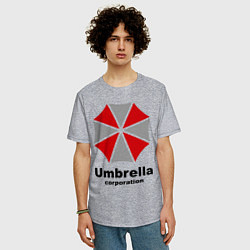 Футболка оверсайз мужская Umbrella corporation, цвет: меланж — фото 2