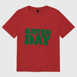 Футболка оверсайз мужская Green Day, цвет: красный