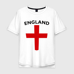 Футболка оверсайз мужская England Shield, цвет: белый