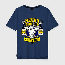 Мужская футболка оверсайз Never Give Up: Cenation