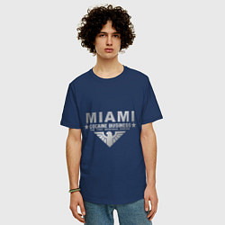 Футболка оверсайз мужская Miami - The Tony Montana empire, цвет: тёмно-синий — фото 2