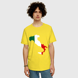 Футболка оверсайз мужская Италия (Italy), цвет: желтый — фото 2