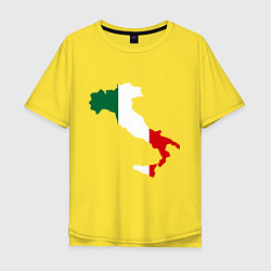 Футболка оверсайз мужская Италия (Italy), цвет: желтый
