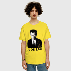 Футболка оверсайз мужская Jude Law, цвет: желтый — фото 2