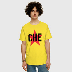 Футболка оверсайз мужская Че Гевара - звезда, цвет: желтый — фото 2