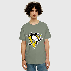 Футболка оверсайз мужская Pittsburgh Penguins, цвет: авокадо — фото 2