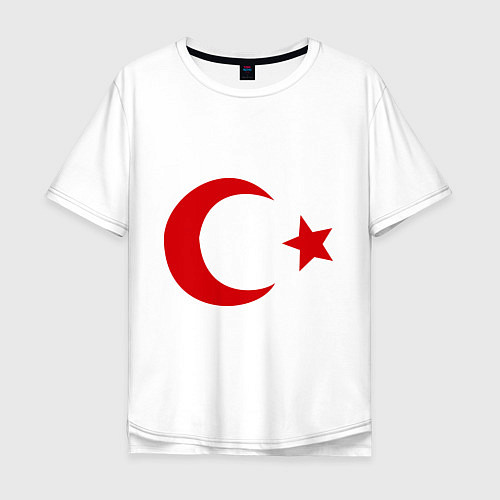 Мужская футболка оверсайз Турция / Белый – фото 1