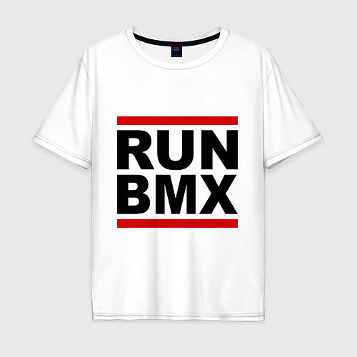 Мужская футболка оверсайз RUN BMX / Белый – фото 1