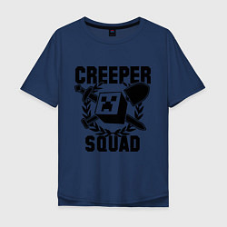 Футболка оверсайз мужская Creeper Squad, цвет: тёмно-синий