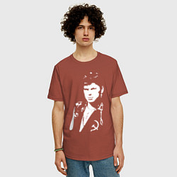 Футболка оверсайз мужская Юрий Клинских, цвет: кирпичный — фото 2