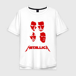 Мужская футболка оверсайз Metallica kvartet