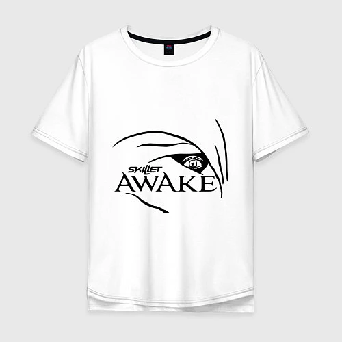 Мужская футболка оверсайз Skillet awake / Белый – фото 1