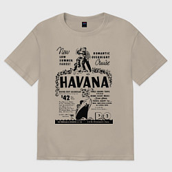 Футболка оверсайз мужская Havana Cuba, цвет: миндальный