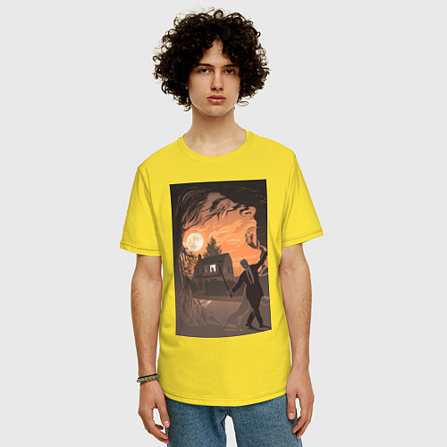 Мужская футболка оверсайз Лиланд Палмер - огонь иди со мной / Желтый – фото 3