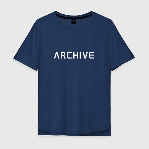 Мужская футболка оверсайз Archive / Тёмно-синий – фото 1