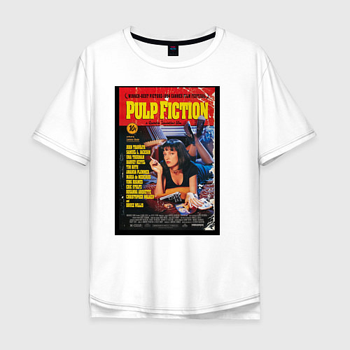 Мужская футболка оверсайз Pulp Fiction Cover / Белый – фото 1