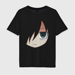 Футболка оверсайз мужская Tomoko Kuroki Face, цвет: черный