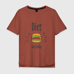 Мужская футболка оверсайз Diet. Not Today