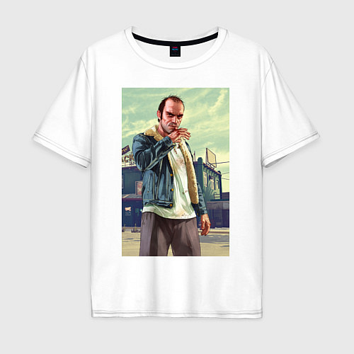 Мужская футболка оверсайз Trevor Philips / Белый – фото 1