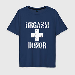 Мужская футболка оверсайз Orgasm + donor