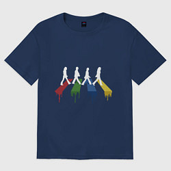 Футболка оверсайз мужская Beatles Color, цвет: тёмно-синий
