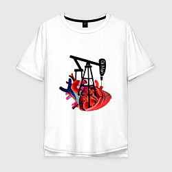 Мужская футболка оверсайз Сердце нефтяника