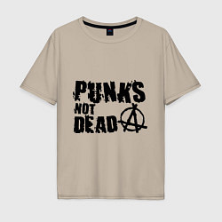 Мужская футболка оверсайз Punks not dead