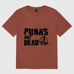 Мужская футболка оверсайз Punks not dead