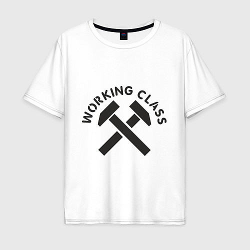 Мужская футболка оверсайз Working class / Белый – фото 1