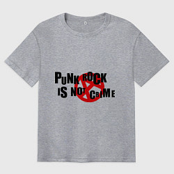 Футболка оверсайз мужская Punk Rock is not a crime, цвет: меланж