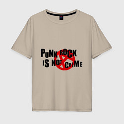 Мужская футболка оверсайз Punk Rock is not a crime
